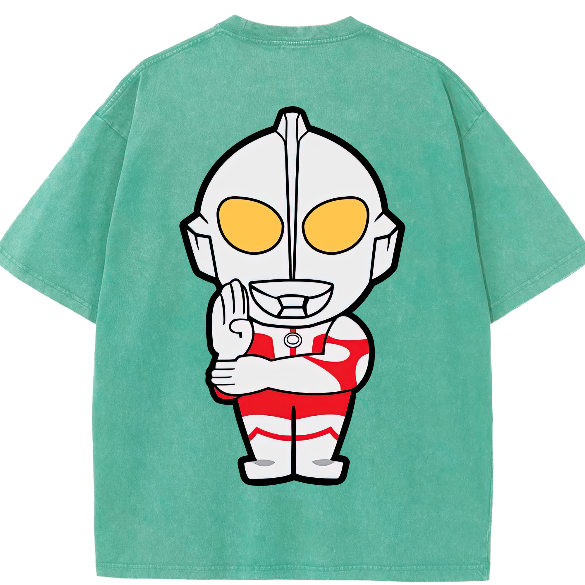 （画像用） ウルトラマン Ultraman 綿100% ヴィンテージ風 半袖Tシャツ（背面プリント）
